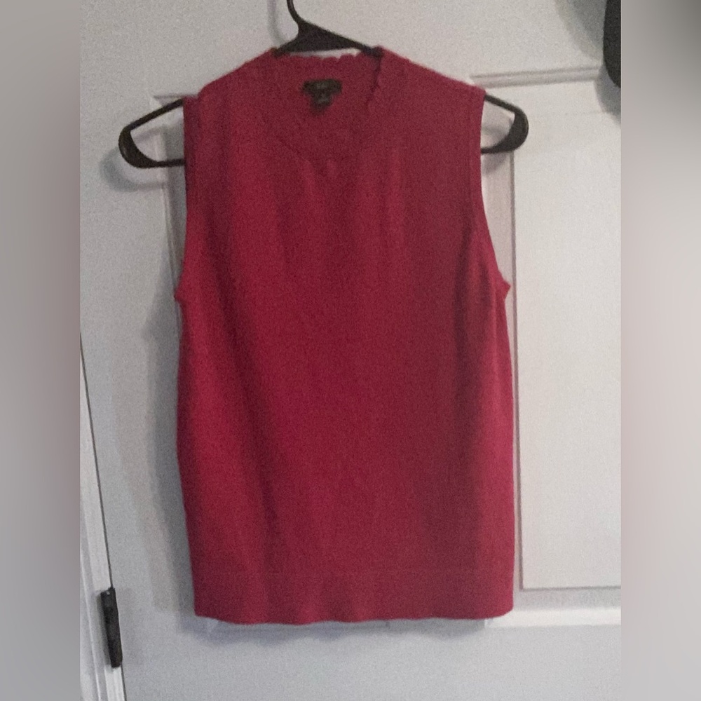 Ann Taylor Vibrant Hot Pink Sleeveless Sweater
